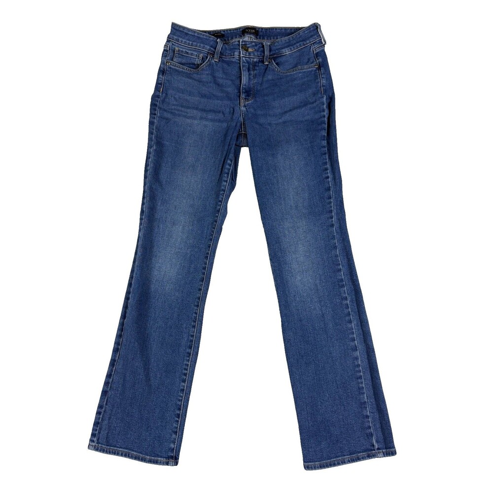 NYDJ Marilyn Straight Jeans Womens 8 Lift Tuck Stretch Denim Medium Wash
